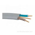 Cable de gemela de chaqueta PVC de núcleo de cobre plano